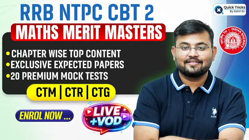 RRB NTPC CBT 2 Mathematics Merit Masters