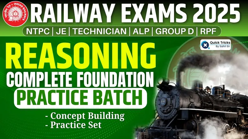Railway Reasoning Foundation + (ATM) Complete Practice Batch